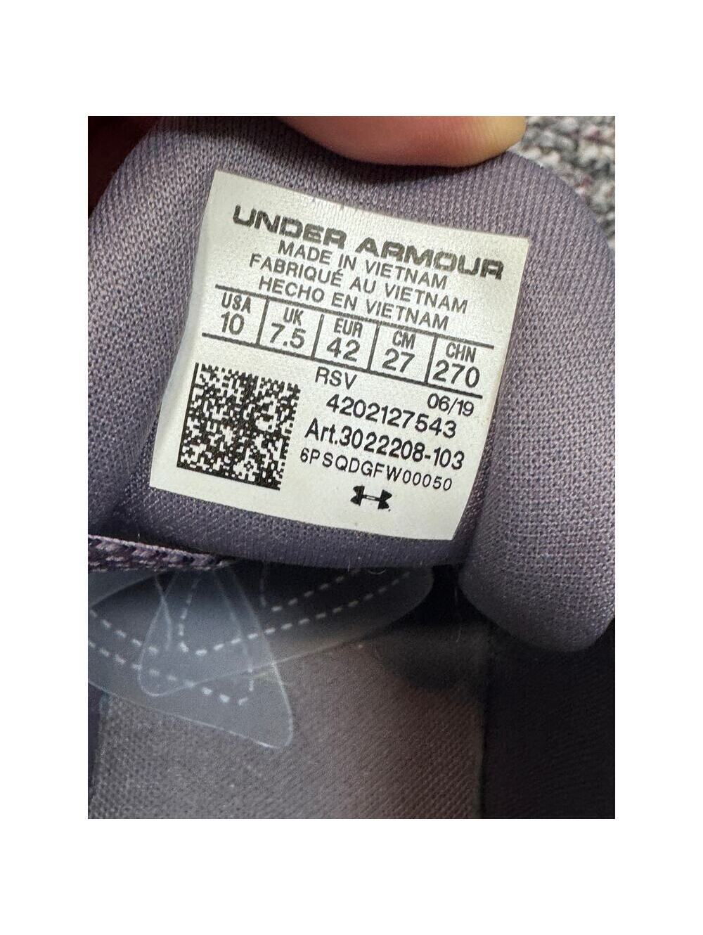 Under Armour HOVR Rise Shoes Mens 10 Gray Purple 3022208-103 - Picture 8 of 8